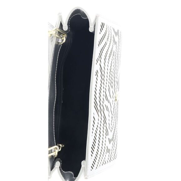 Roberto Cavalli Class GQLPAZ 101 Silver Audrey 001 Small Shoulder Bag - Picture 5 of 5